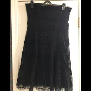 Tantrums brand black lace sequined skirt Sz large